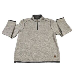 G H Bass Men Lg Twill fleece 1/4 Zip Jacket Shirt Gorpcore Pullover outdoor